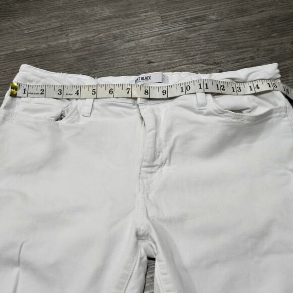 Just Black Denim White Distressed Skinny Leg Jeans Made In USA Women's Size 31 - Picture 6 of 8